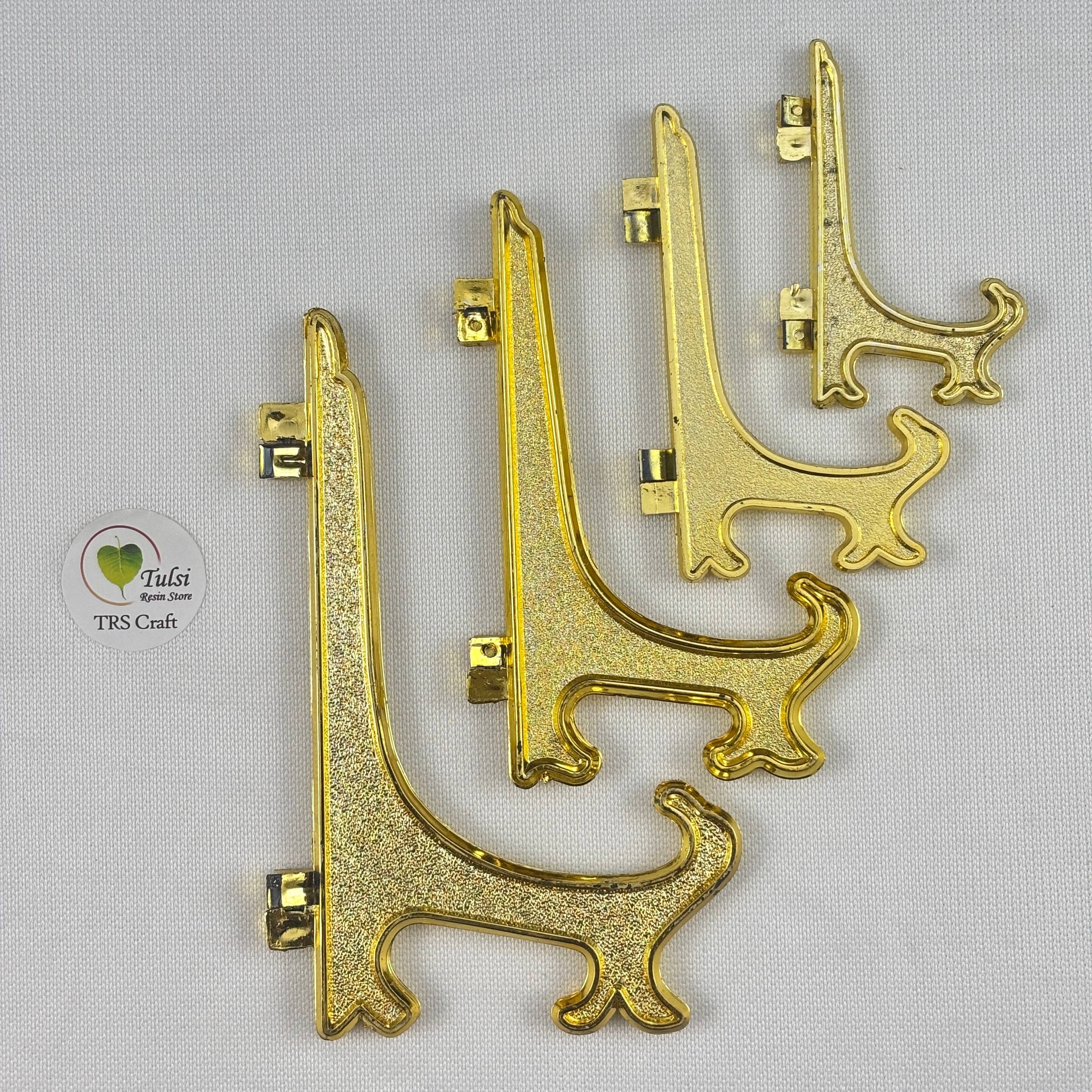 Plastic Clock Stand - Gold - - Tulsi Resin Store