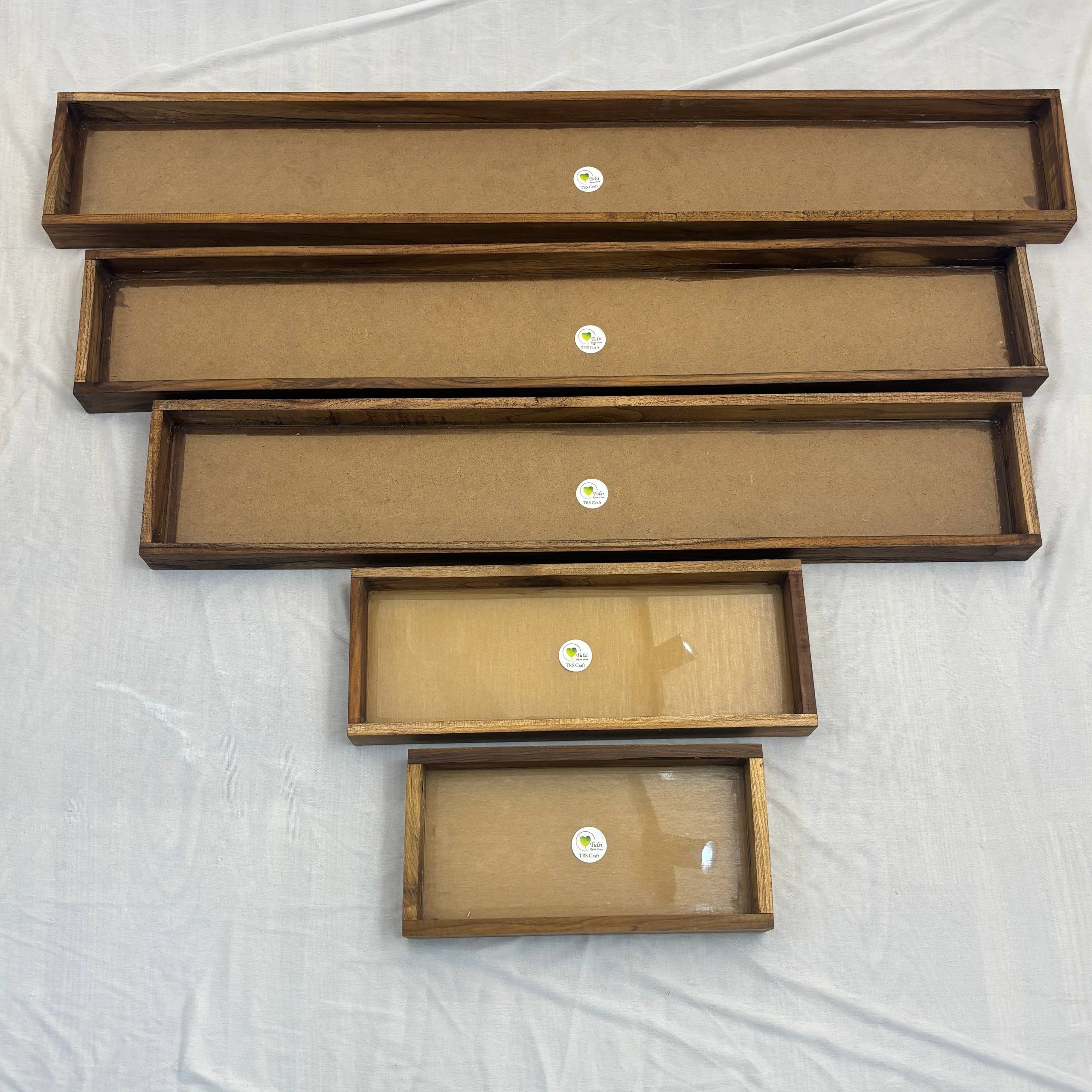 Teakwood Floating Frame (I) - Slim Rectangle – Tulsi Resin Store