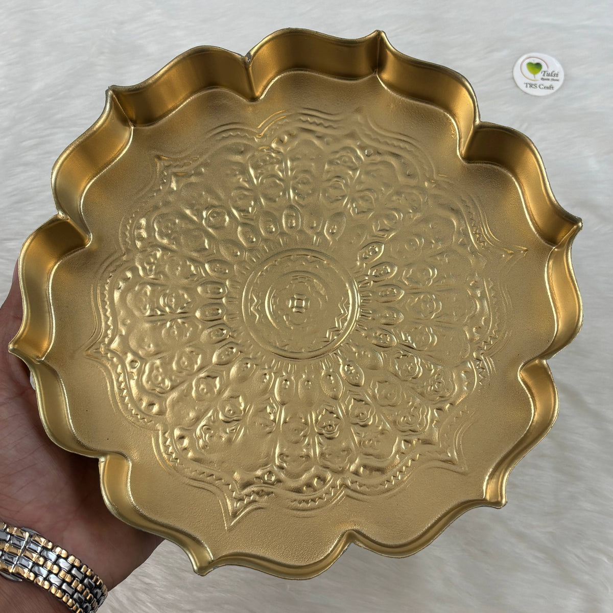 Metal Urli Bowl (A020) - Lotus 9"