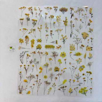 Transparent Sticker Sheet - Flower(A4)