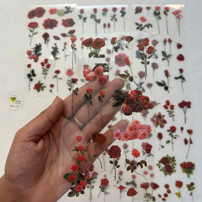 Transparent Sticker Sheet - Flower(A5)