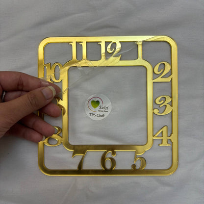 English Number Ring - Square