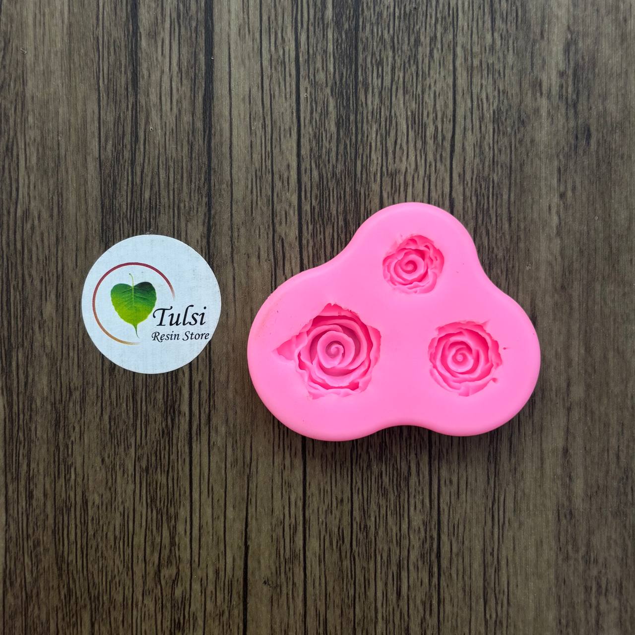 Pink Rose Mould (F) - 3 Cavity