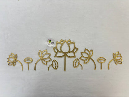 Acrylic Lotus Set - #colour_ Small (12" to 14") - Tulsi Resin Store