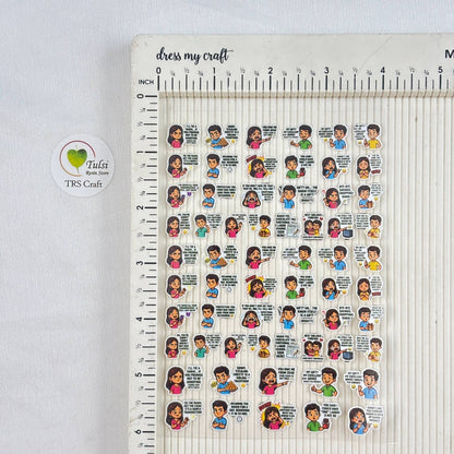 A6 UV DTF Sticker - Mix Rakhi (J) - - Tulsi Resin Store