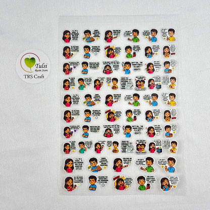 A6 UV DTF Sticker - Mix Rakhi (J) - - Tulsi Resin Store