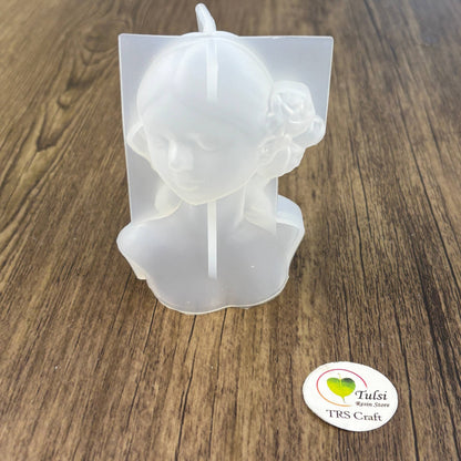 Girl Candle Mould (A) - with rose
