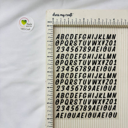 A6 UV DTF Sticker - Alphabet Black (B)