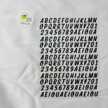 A6 UV DTF Sticker - Alphabet Black (B)