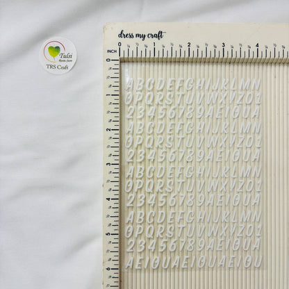A6 UV DTF Sticker - Alphabet White (A)