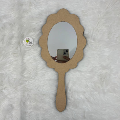 MDF Hand Mirror Base (B) Base with Mirror Tulsi Resin Store