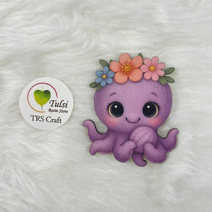 MDF Printed Octopus Cutout