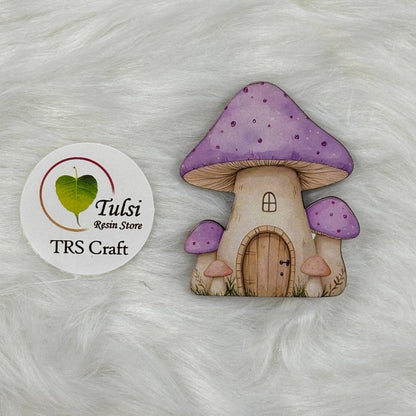 MDF Printed House Cutout (A) - Mushroom