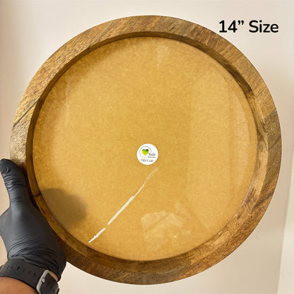 Teakwood Floating Frame (K) - Round Shape