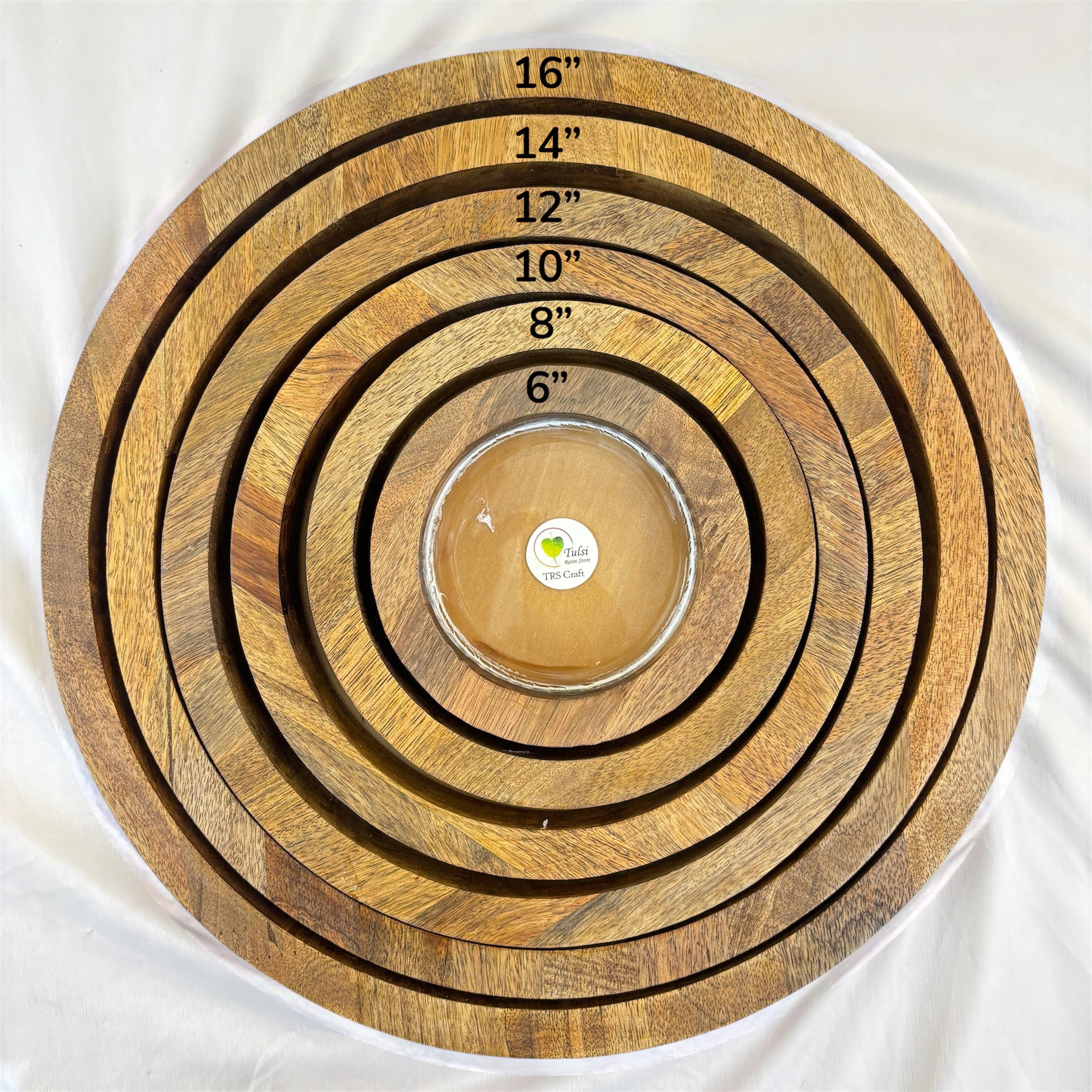 Teakwood Floating Frame (K) - Round Shape