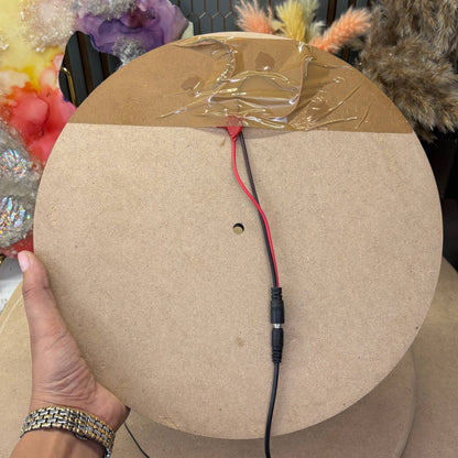 LED Light MDF Base (005) - Dual Geode Clock Base