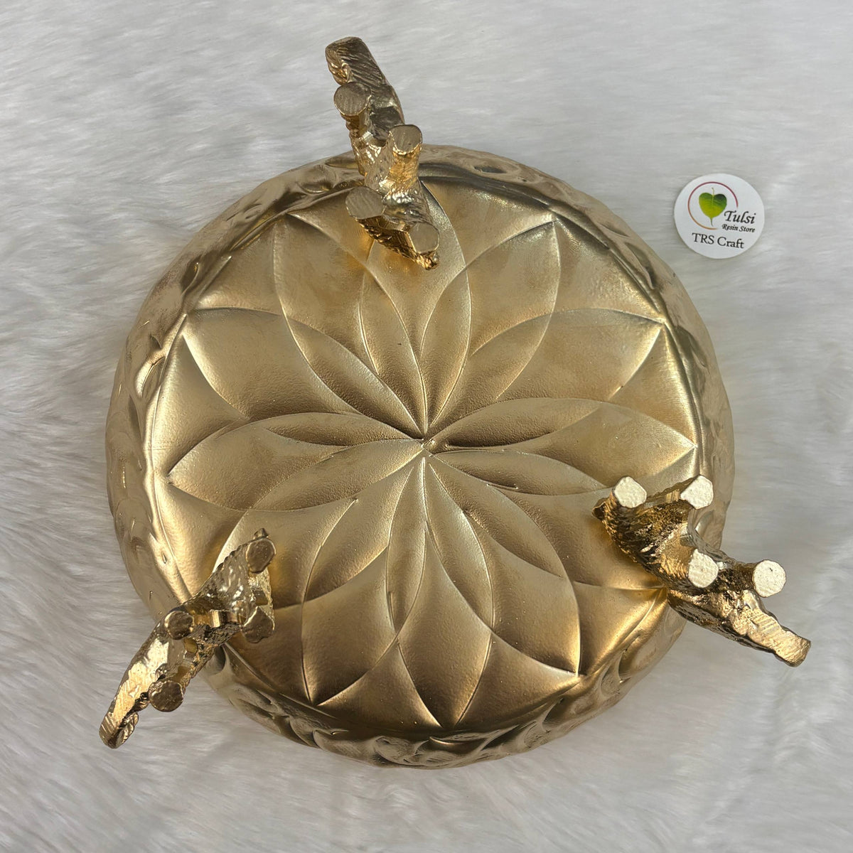 Metal Urli Bowl (A025) - Elephant Stand