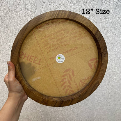 Teakwood Floating Frame (K) - Round Shape