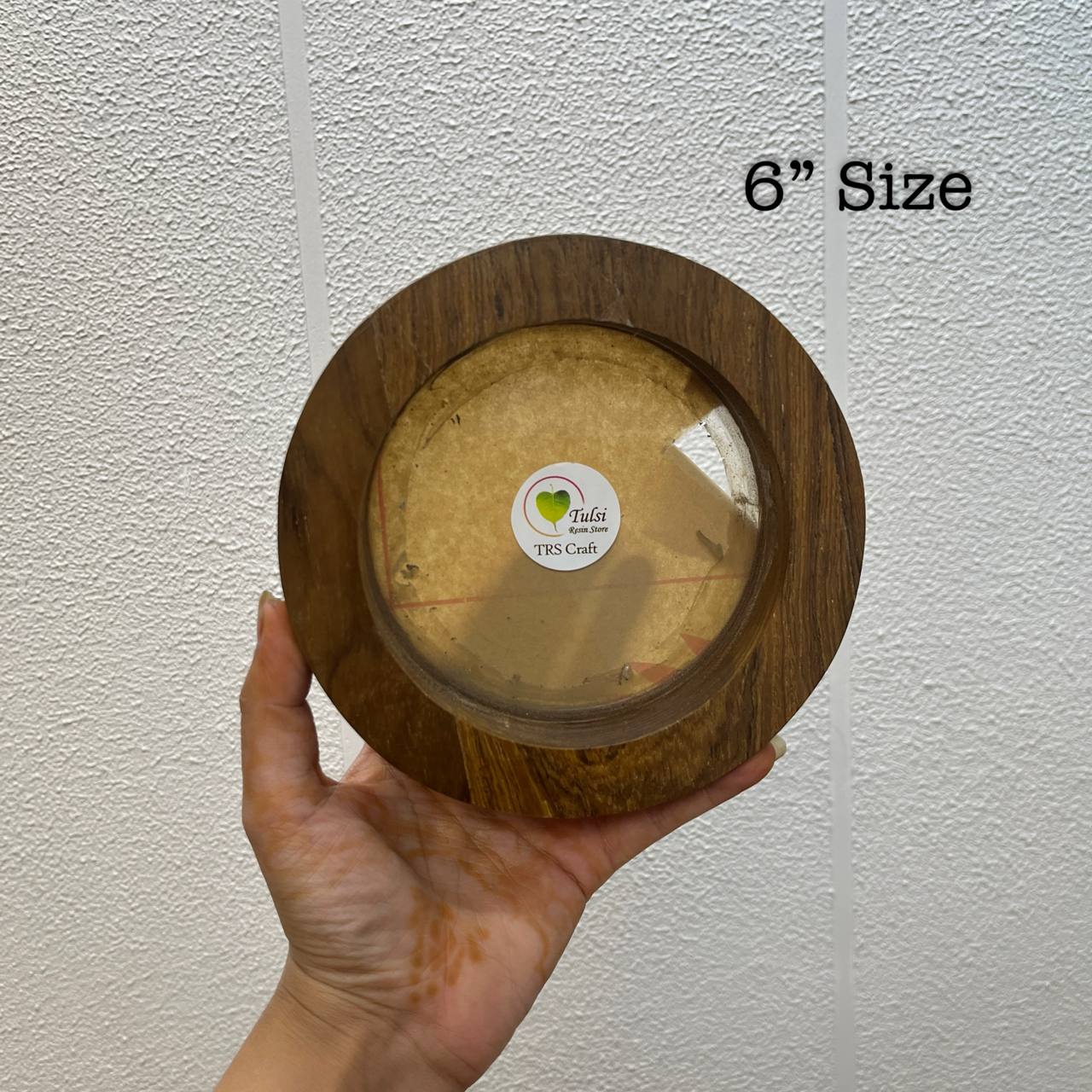 Teakwood Floating Frame (K) - Round Shape