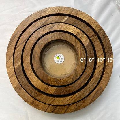 Teakwood Floating Frame (K) - Round Shape