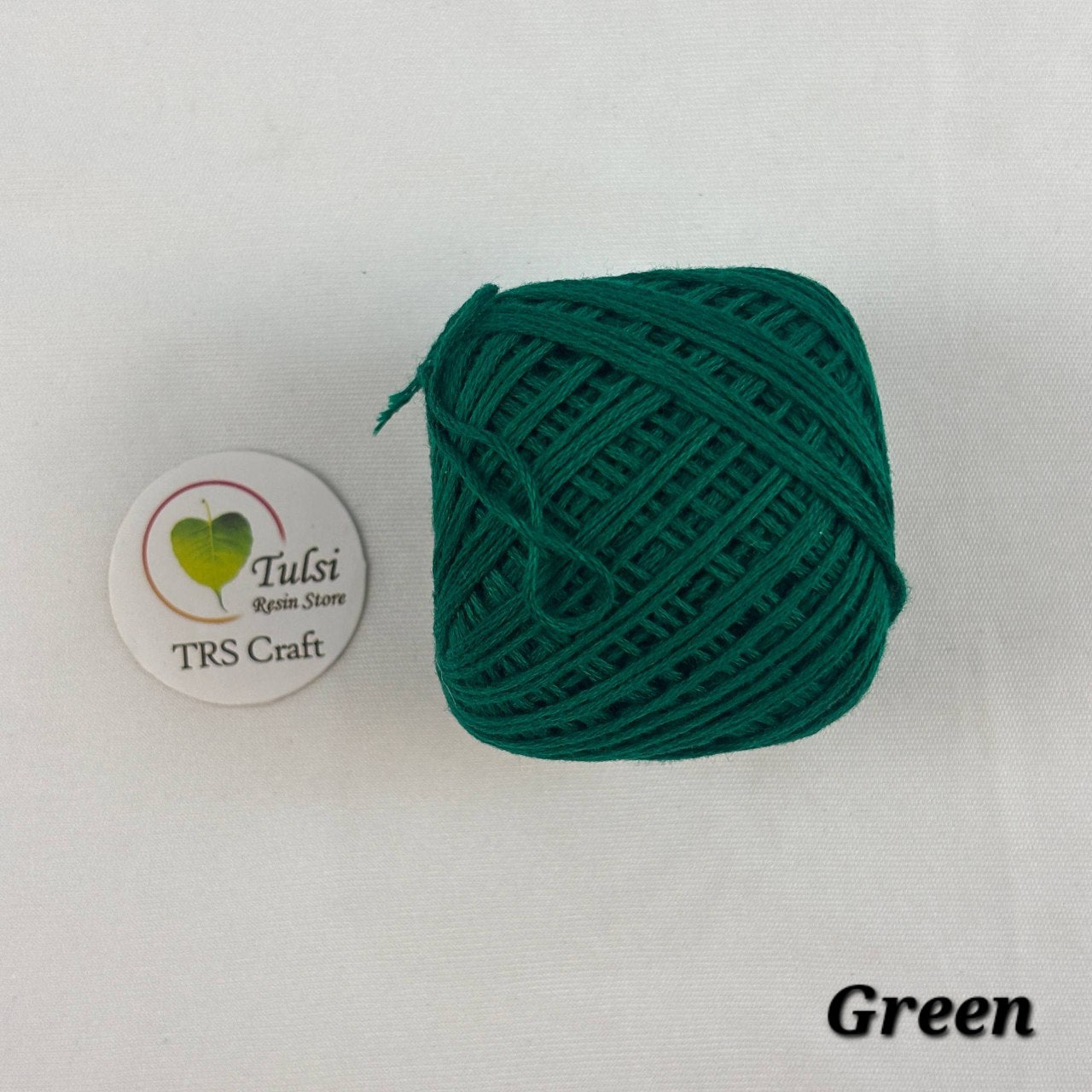 Plain Rakhi Thread Roll Green Tulsi Resin Store