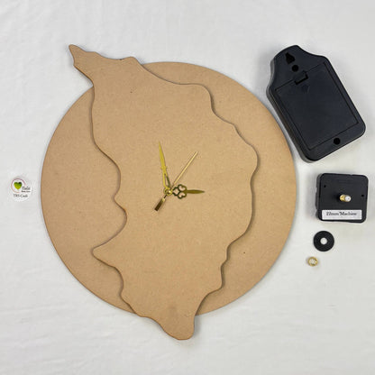 Geode MDF Clock Set (E) Silver Needle tulsiresin