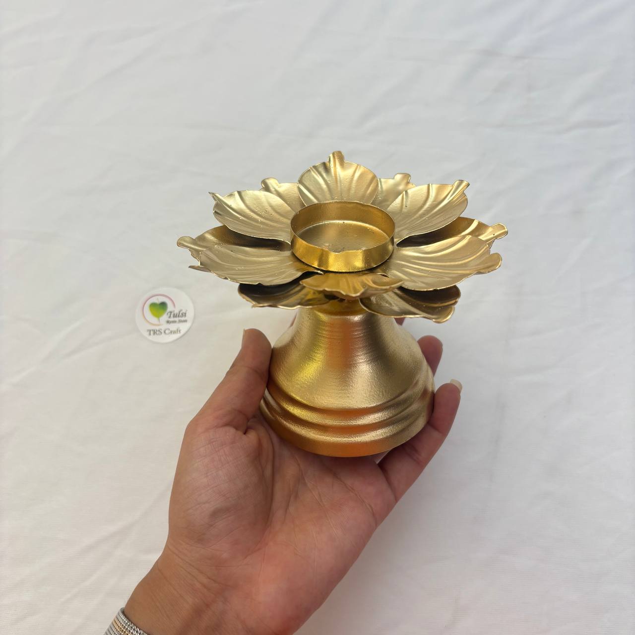 Metal T-light Holder (A1) - Flower