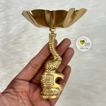 Metal Urli Bowl (A029) - Standing Elephant