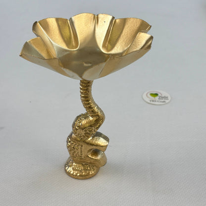 Metal Urli Bowl (A029) - Standing Elephant