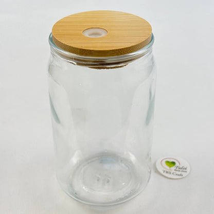 Glass Tumbler with Straw