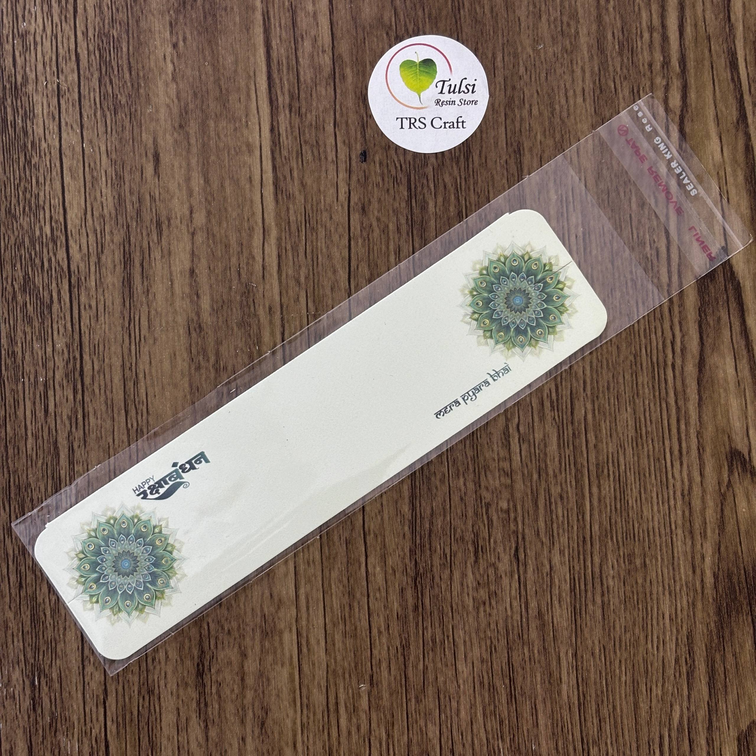 Rakhi Card With Transparent Bag Combo (B) - Small Mix Tulsi Resin Store