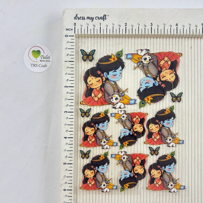 A6 UV DTF Sticker - God Idols Radha Krishna (H2)