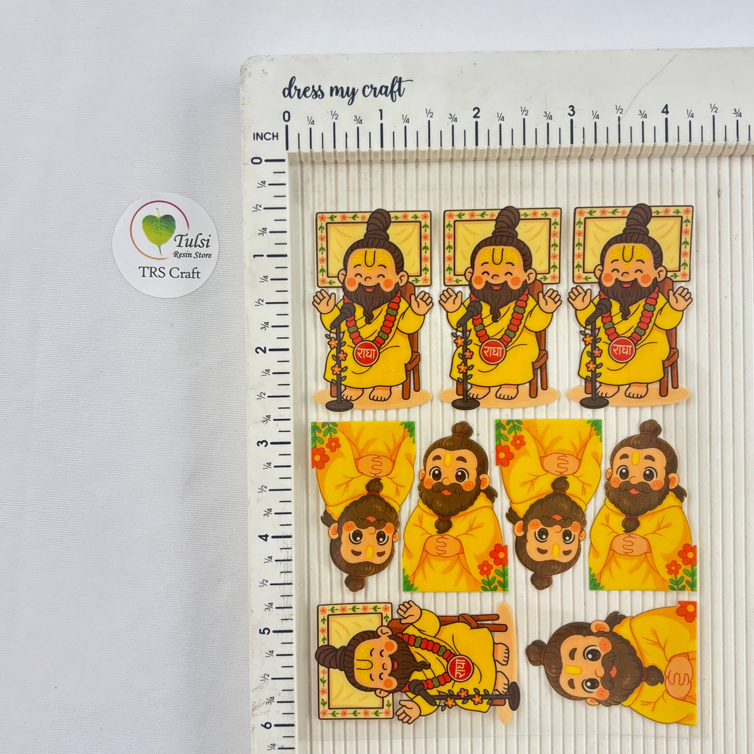 A6 UV DTF Sticker - Premanand Ji Maharaj