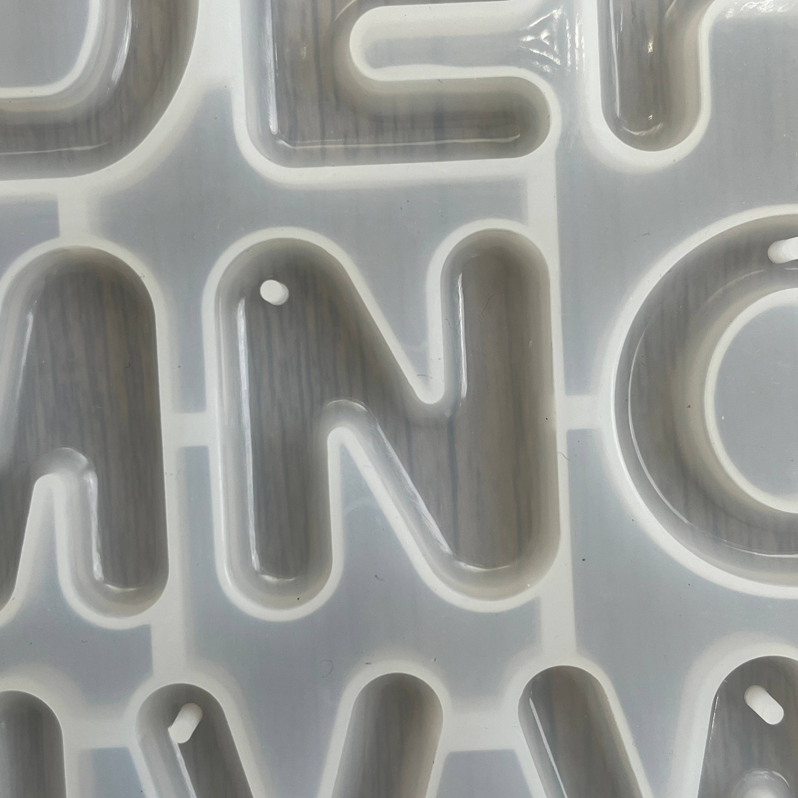 Front Alphabet HOLE Mould (B) - With Rounded Edge