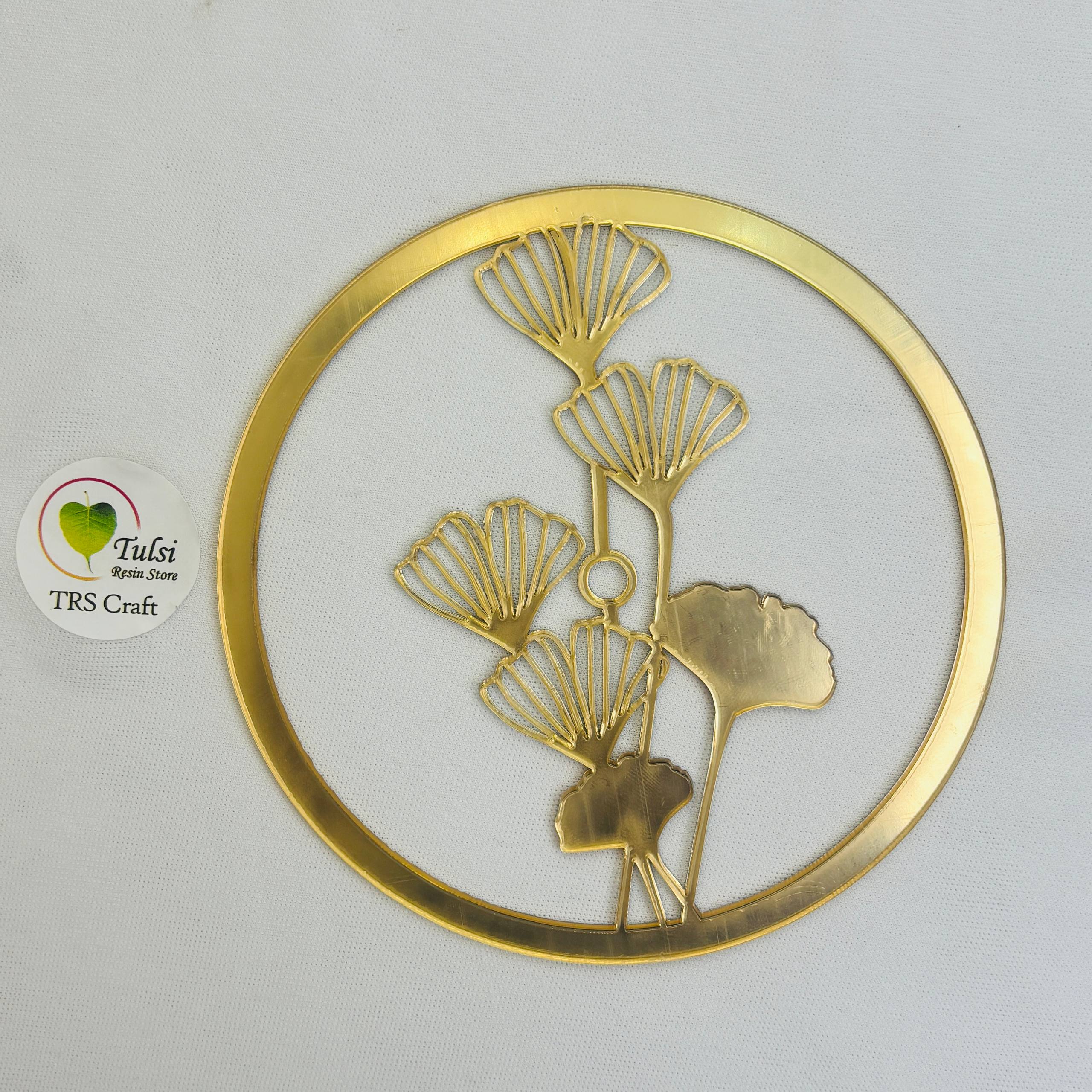 5" Gold Acrylic Ring Design (B)