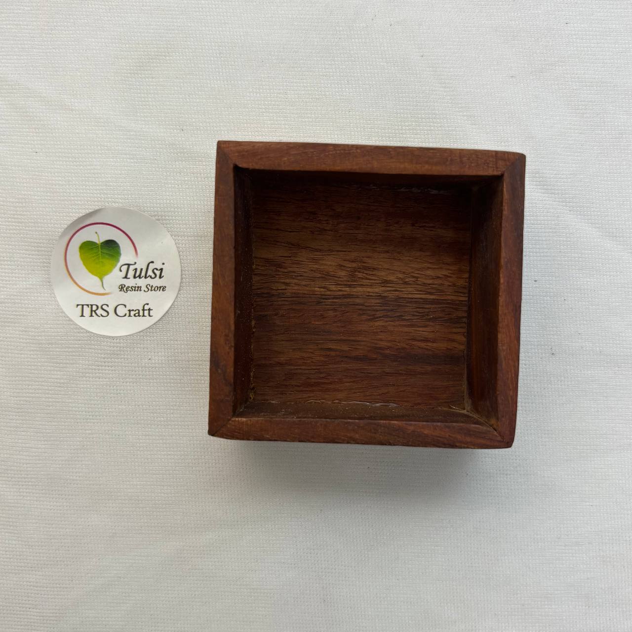Wooden Candle Bowl - Square