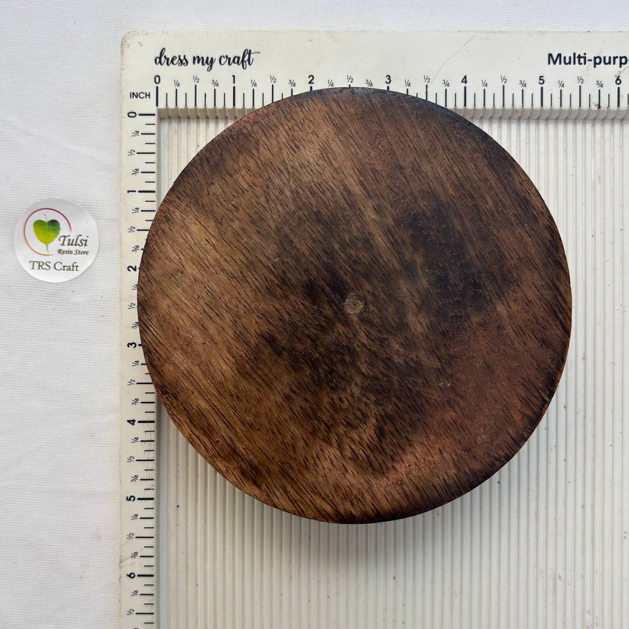 Wooden Candle Bowl - Plain Round