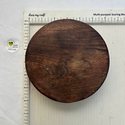 Wooden Candle Bowl - Plain Round