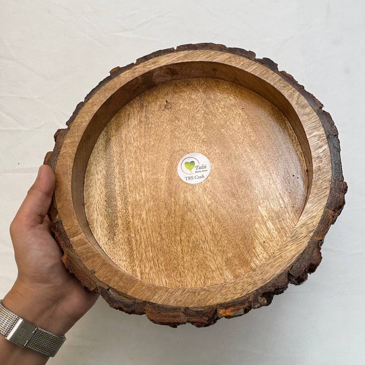 Wooden Candle Bowl - Buckle Tray