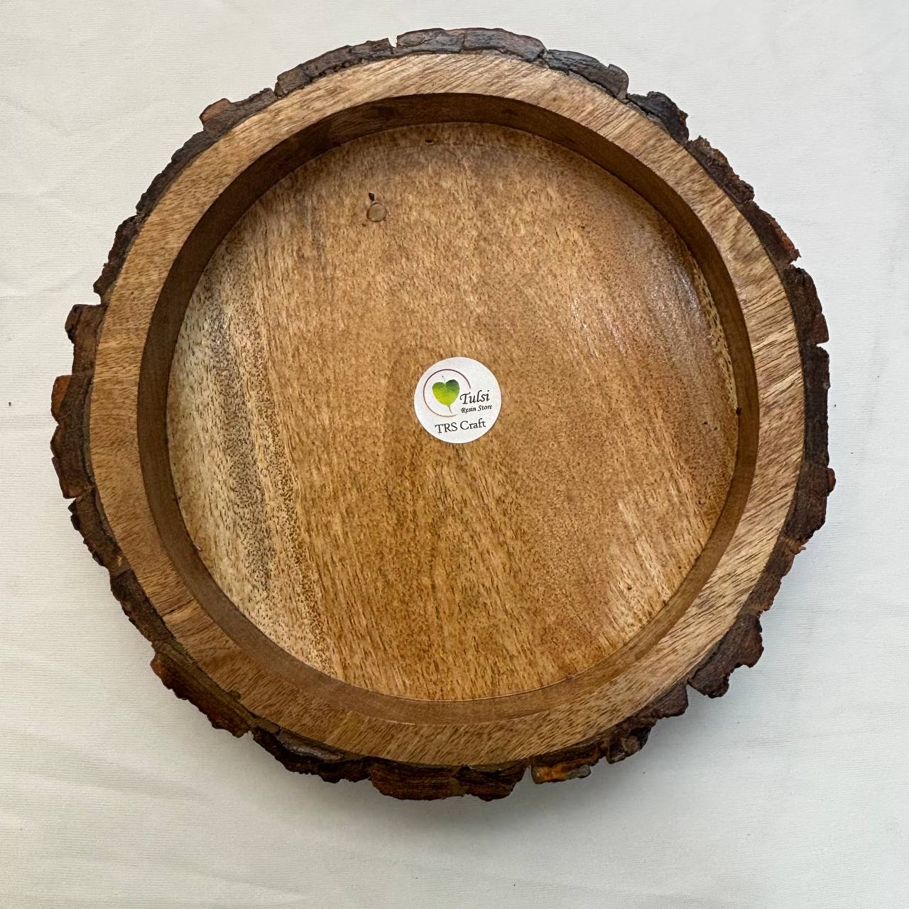 Wooden Candle Bowl - Buckle Tray