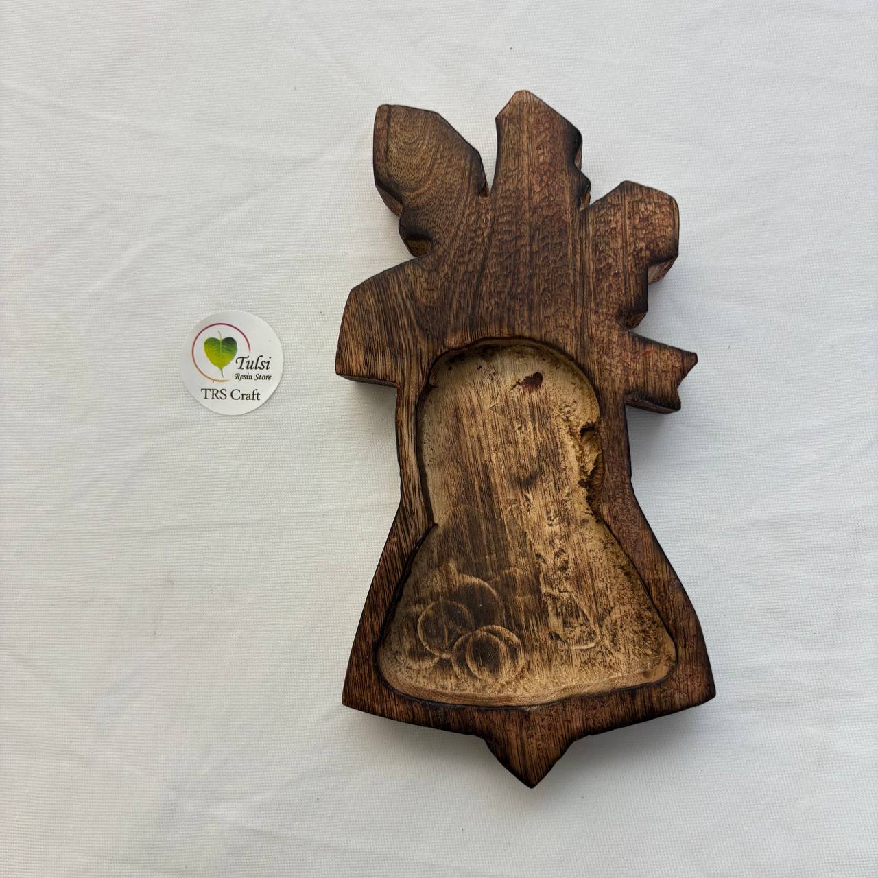 Wooden Candle Bowl - Christmas Bells