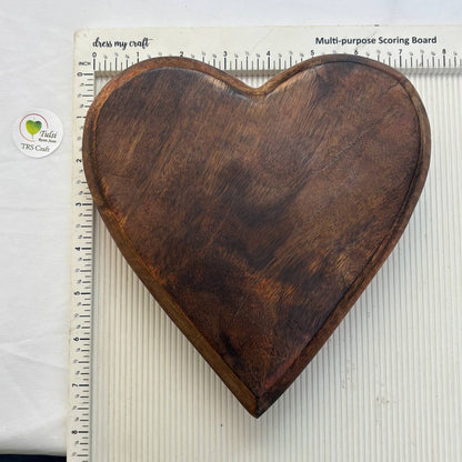 Wooden Candle Bowl - Heart