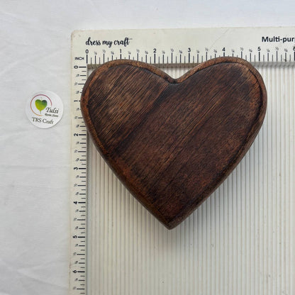 Wooden Candle Bowl - Heart
