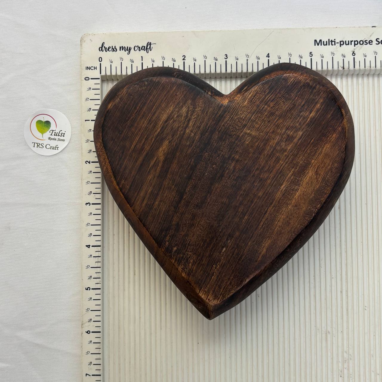 Wooden Candle Bowl - Heart