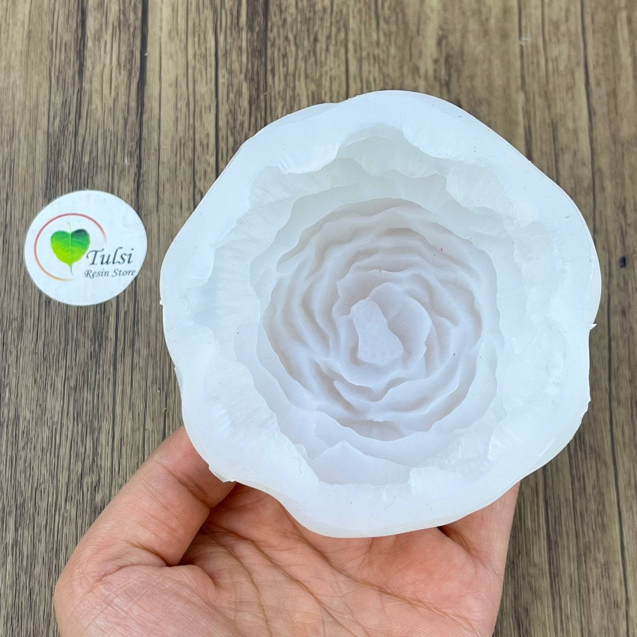 Peony Flower Candle Mould (E) - 8 Cm - - Tulsi Resin Store