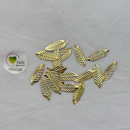 Metal Leaf Charm (G) (20pc)