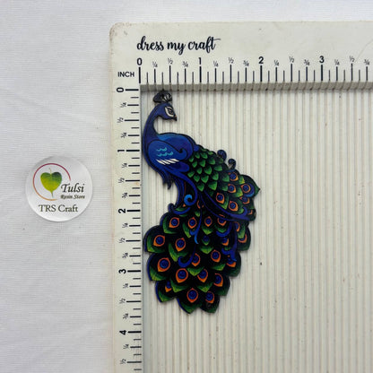 MDF Printed Peacock Cutout (D) - Small