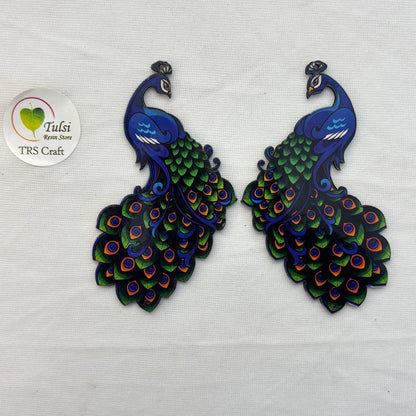 MDF Printed Peacock Cutout (D) - Small