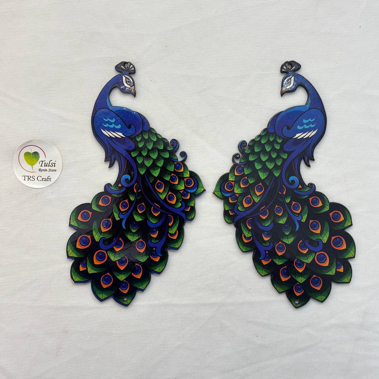 MDF Printed Peacock Cutout (A) - Big