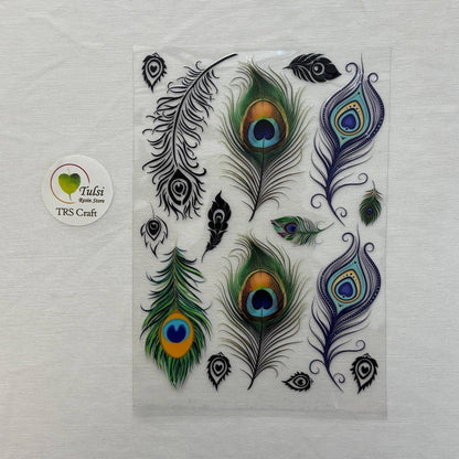 A6 UV DTF Sticker - Peacock Feather
